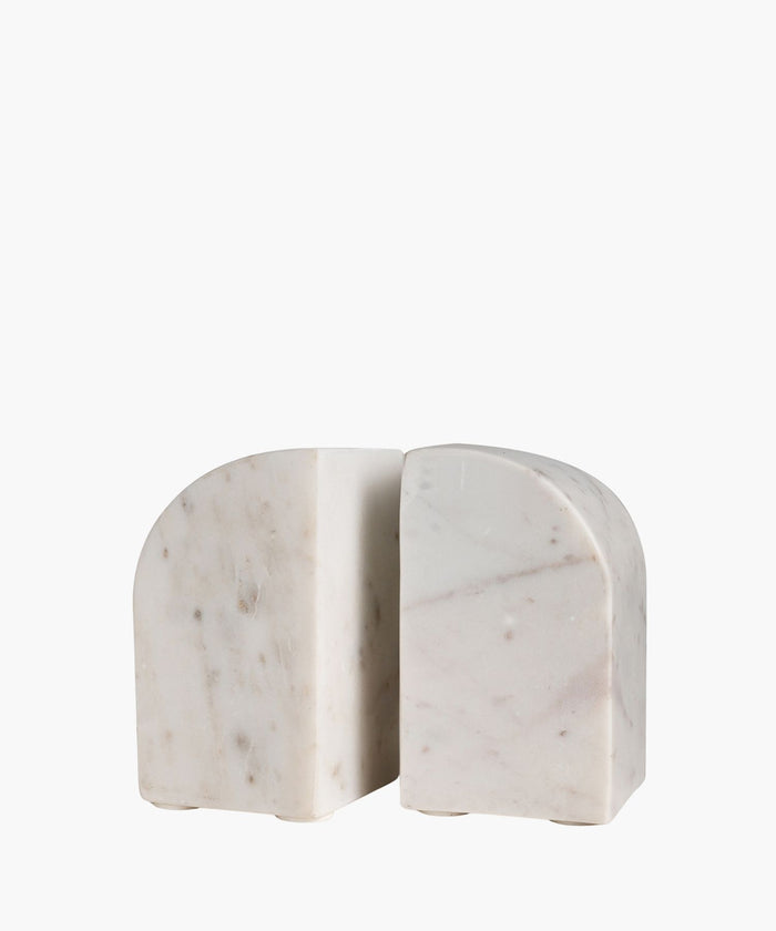 Marble bookends on a white background. | SW Home