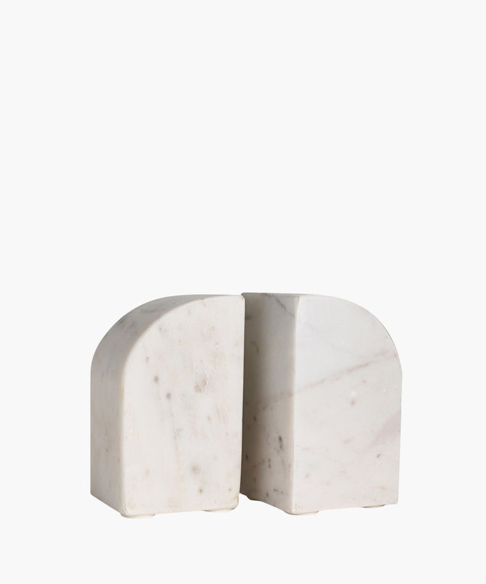 Marble bookends on a white background. | SW Home