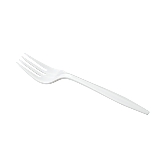 White Medium Plastic Forks