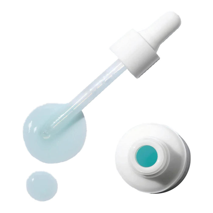 Open dropper bottle of White Tea Phyto-Retinol Elixir, showing the product.