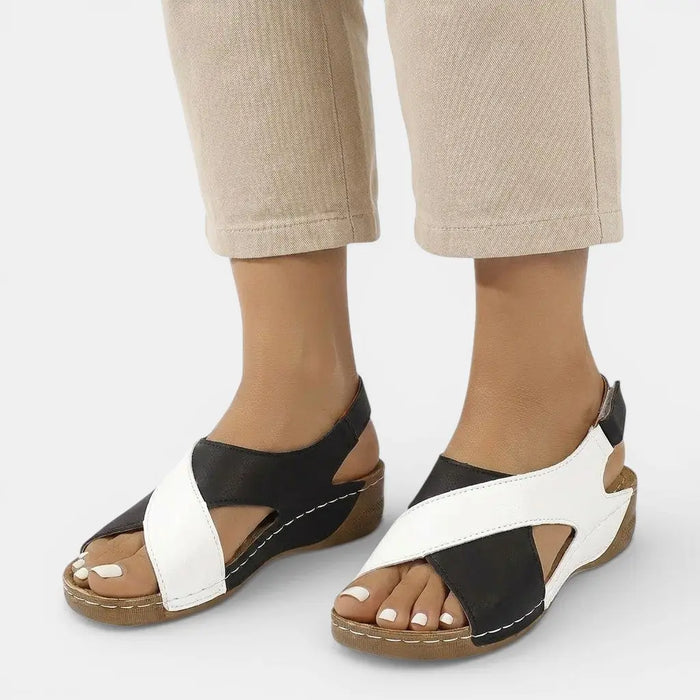 Women's orthopedic breathable sandals by LondonLaneStore featuring adjustable straps and comfortable chic summer footwear.