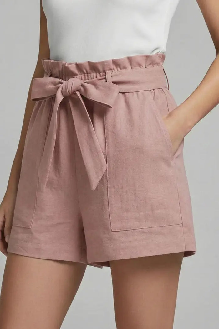 Women’s breathable cotton summer shorts with high-waist tie-waist design from LondonLaneStore, featuring a relaxed and stylish fit.