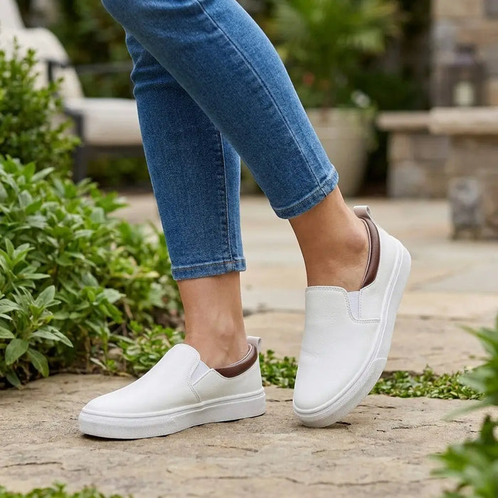 Women's breathable fabric slip-on shoes by LondonLaneStore, stylish orthopedic footwear with a casual, comfortable design.