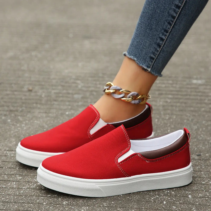 Women’s breathable fabric slip-on orthopedic shoes by LondonLaneStore for stylish, casual everyday wear.