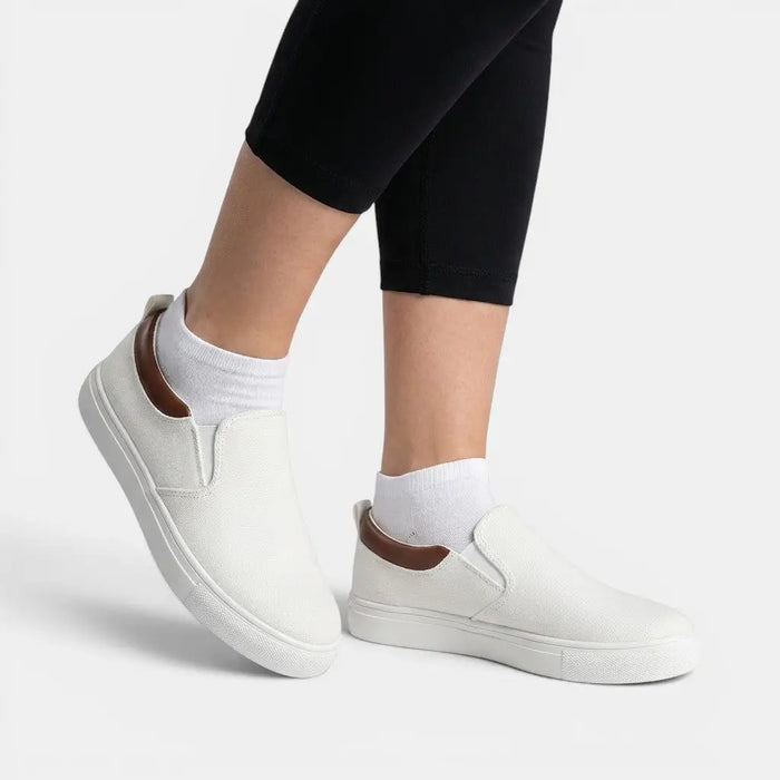 Women's breathable fabric slip-on sneakers by LondonLaneStore, stylish orthopedic casual shoes for comfortable everyday wear.