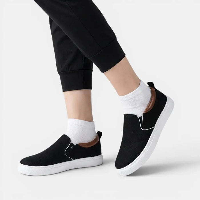 Women's breathable fabric slip-on sneakers by LondonLaneStore, stylish orthopedic casual shoes with comfortable, lightweight design.