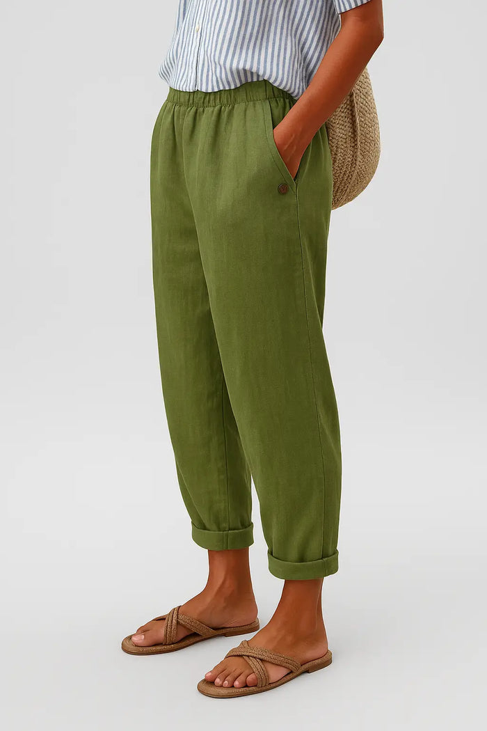 Women’s breathable fabric straight-leg pants by LondonLaneStore, showcasing comfortable casual trousers with a relaxed fit and clean design.