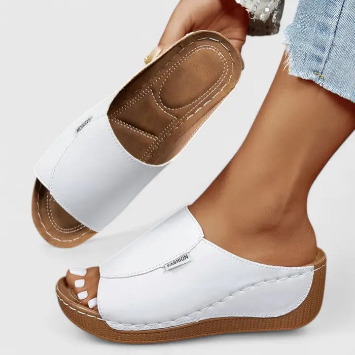 Women’s breathable leather orthopedic sandals by LondonLaneStore, stylish summer footwear with comfortable design and supportive features.