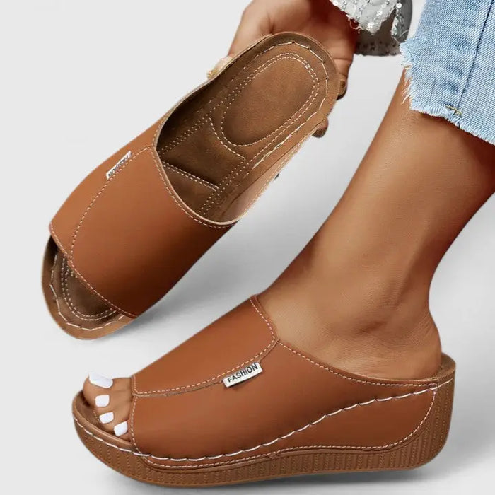 Women’s breathable leather orthopedic sandals by LondonLaneStore, featuring stylish design and comfortable summer footwear.