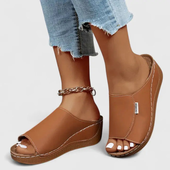 Women’s breathable leather orthopedic sandals by LondonLaneStore, stylish summer footwear with comfortable design.