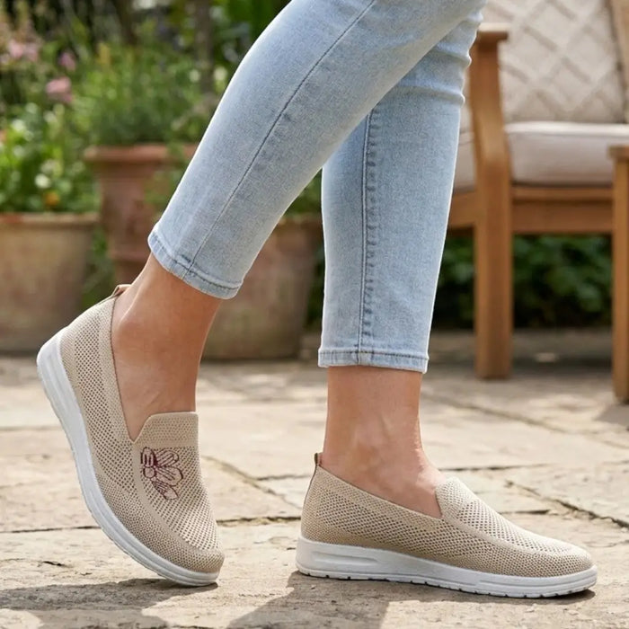 Women's breathable mesh slip-on orthopedic shoes by LondonLaneStore, lightweight and comfortable casual footwear for everyday wear.