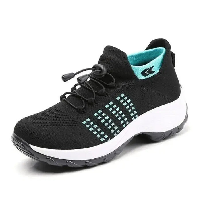 Women’s breathable synthetic sneakers by LondonLaneStore, slip-on walking shoes with arch support and comfortable design.