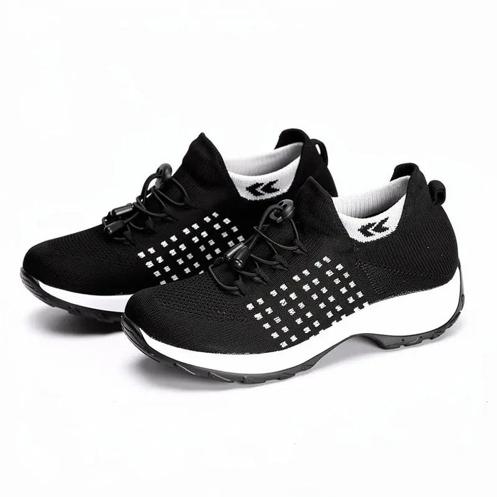 Women's breathable synthetic sneakers by LondonLaneStore, slip-on walking shoes with arch support and comfortable design.