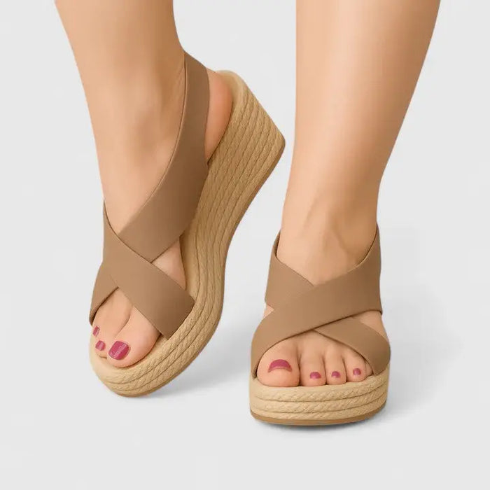 Women’s breathable synthetic espadrille sandals by LondonLaneStore, featuring comfortable summer footwear with supportive orthopedic design.