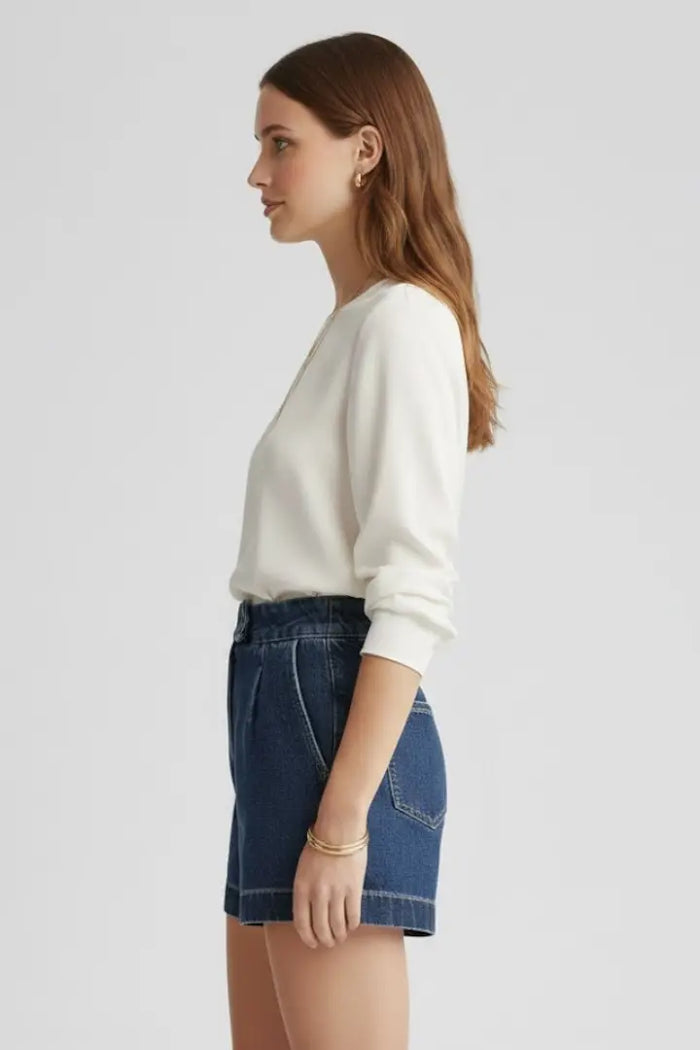 Women's high-waisted summer shorts by LondonLaneStore, relaxed fit casual cotton shorts with stylish, comfortable design.