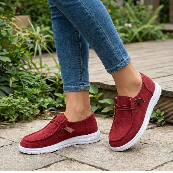 Women's orthopedic fabric slip-on shoes from LondonLaneStore, stylish and comfortable footwear for all seasons.