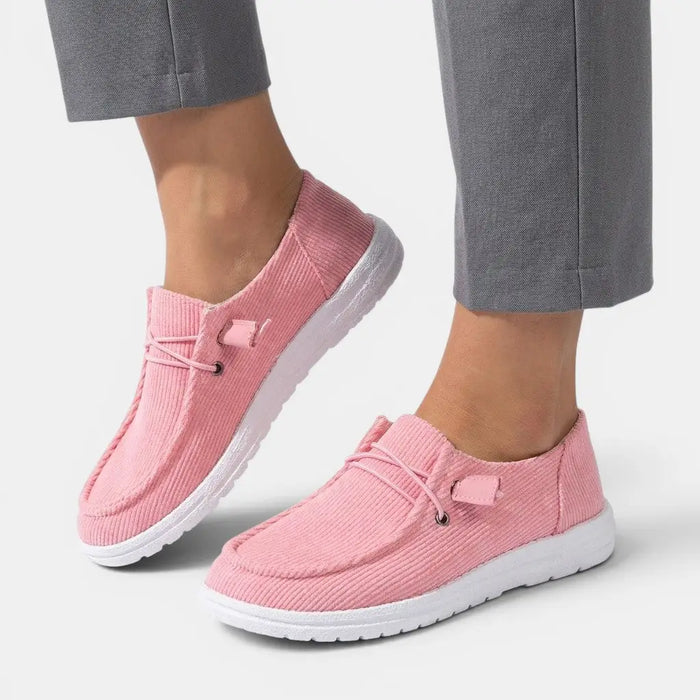 Women's comfortable fabric orthopedic slip-on shoes in stylish design, suitable for all seasons, by LondonLaneStore.