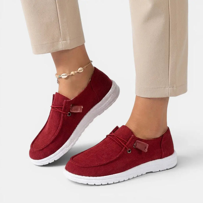Women's orthopedic fabric shoes by LondonLaneStore, chic slip-on footwear with comfortable design for all seasons.
