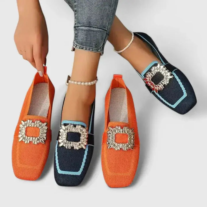 Women’s cushioned leather loafers from LondonLaneStore, stylish orthopedic shoes designed for comfort and support.