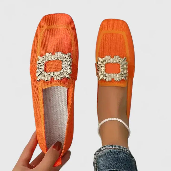 Women's cushioned leather loafers from LondonLaneStore, stylish orthopedic shoes designed for comfort and elegance.