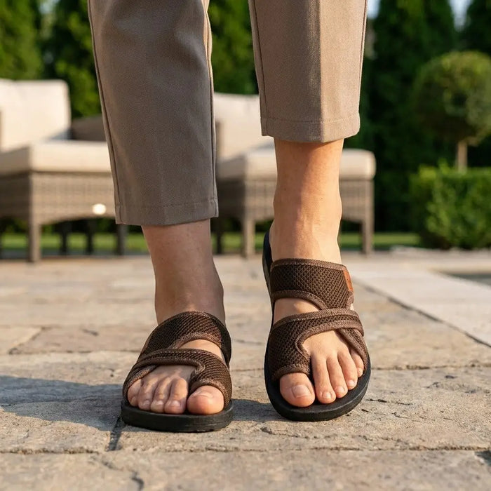 Women's cushioned orthopedic sandals from LondonLaneStore, stylish supportive summer footwear with cushioned insoles and adjustable straps.