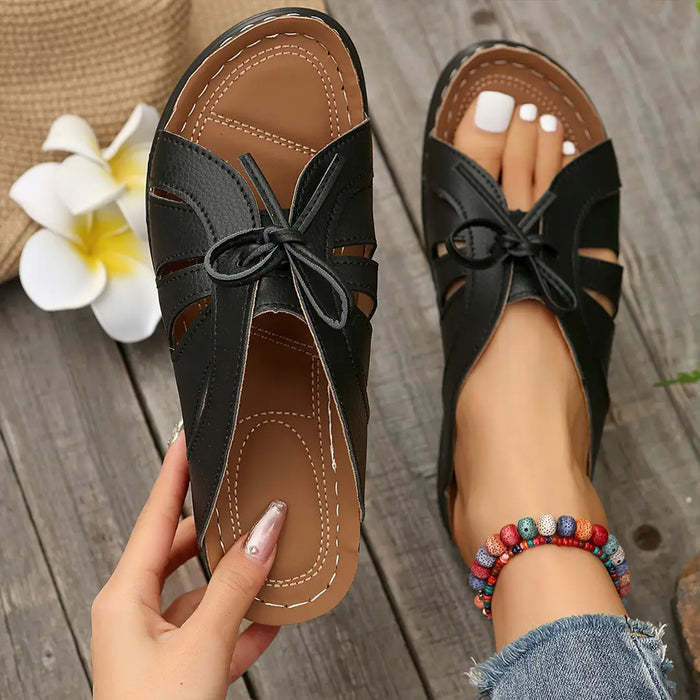 Women's cushioned LondonLaneStore sandals with breathable minimalist design, ideal for elegant and comfortable summer footwear.