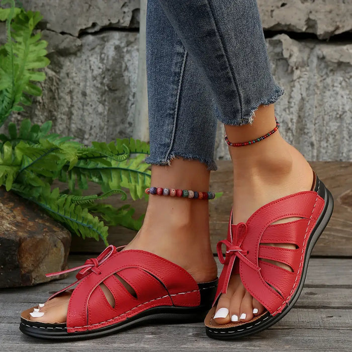Women's cushioned sandals from LondonLaneStore featuring breathable, minimalist summer footwear with elegant and comfortable design.