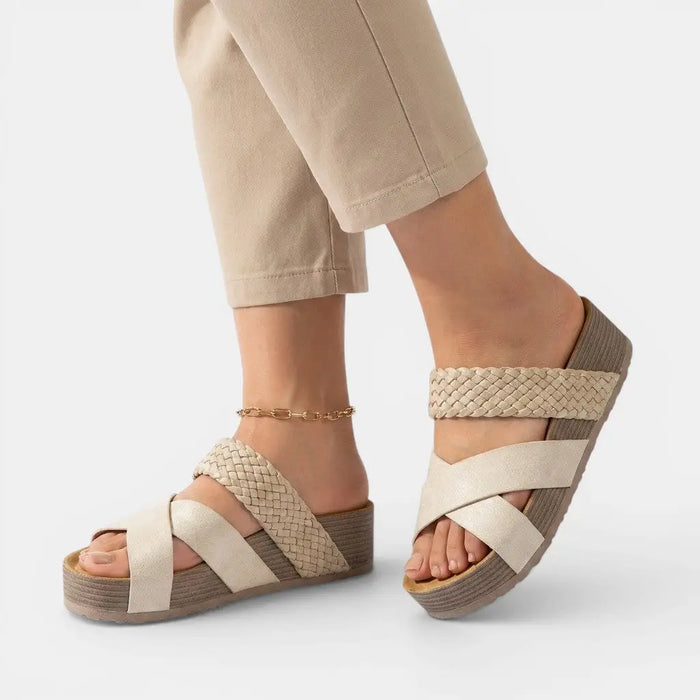 Women's cushioned orthopedic sandals by LondonLaneStore featuring lightweight, elegant design and comfortable summer footwear support.