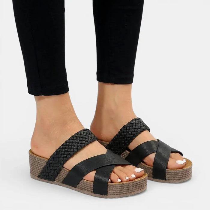 Women's cushioned orthopedic sandals by LondonLaneStore featuring lightweight, supportive, and elegant summer footwear design.