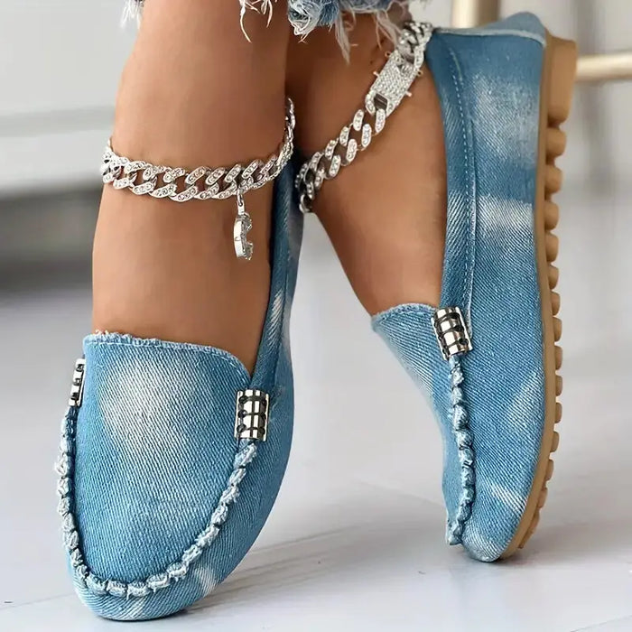Women’s denim-inspired casual orthopedic shoes by LondonLaneStore, featuring relaxed, comfortable everyday footwear design.