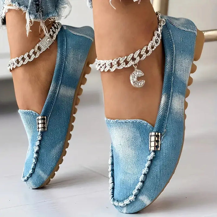 Women’s denim-inspired casual orthopedic shoes by LondonLaneStore, featuring relaxed, comfortable everyday footwear design.