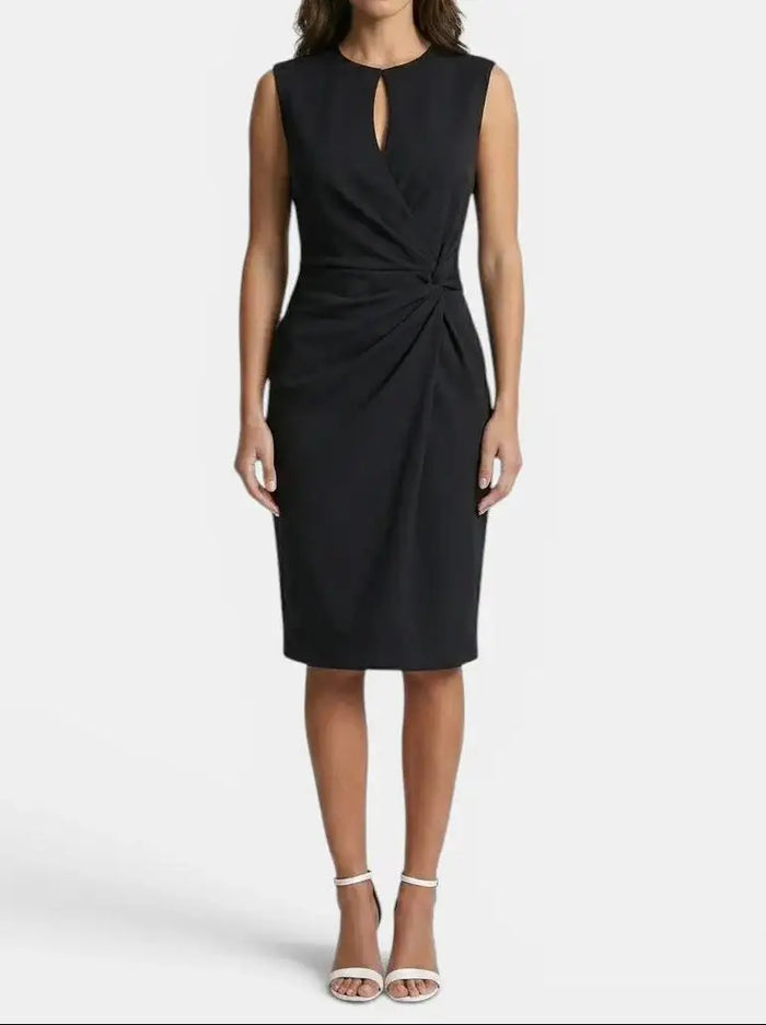 Elegant black cocktail dress for women by LondonLaneStore, showcasing a flattering, versatile evening gown with stylish details.