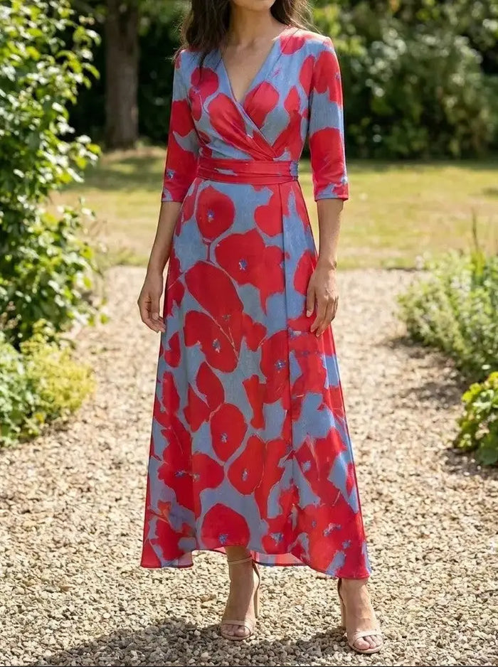 Elegant women's fabric maxi dress by LondonLaneStore, showcasing a flowing design perfect for evening wear.