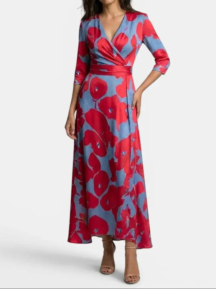 Elegant women's fabric maxi dress by LondonLaneStore, showcasing a flowing design perfect for evening wear and formal occasions.