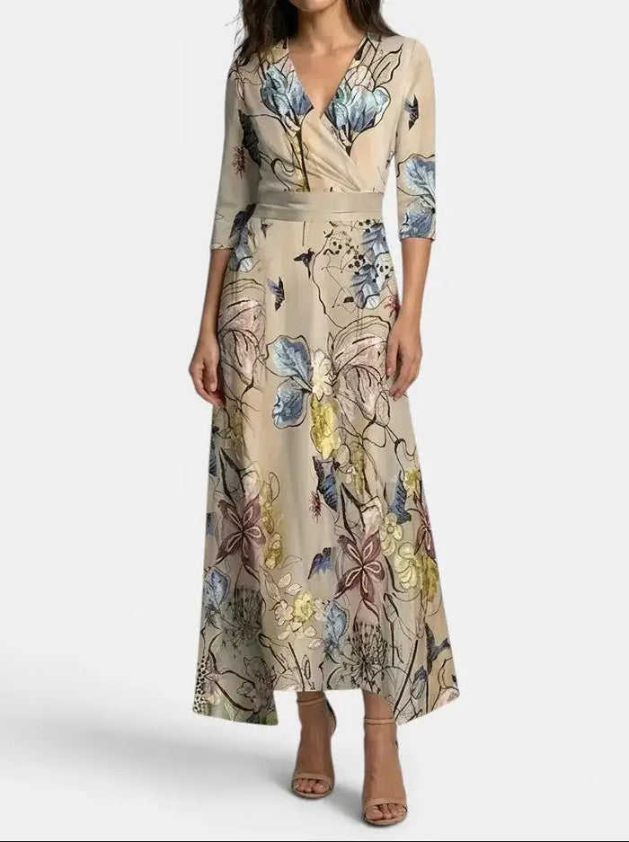 Elegant women's fabric maxi dress by LondonLaneStore, featuring a graceful, timeless evening wear design with flowing material.