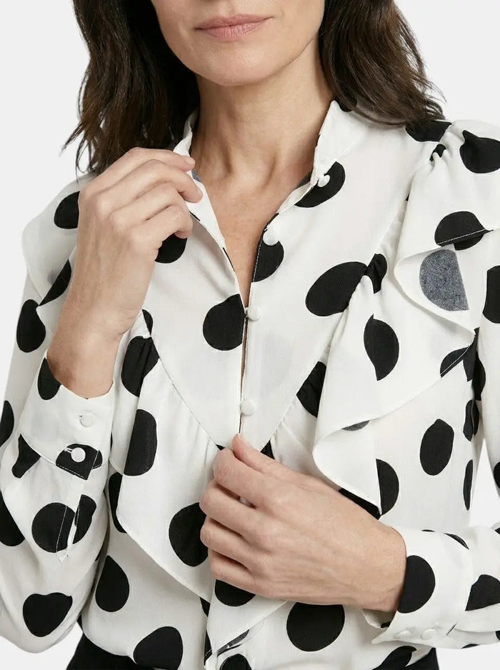Women's leopard print long sleeve blouse by LondonLaneStore, stylish all-season top with elegant design and comfortable fit.