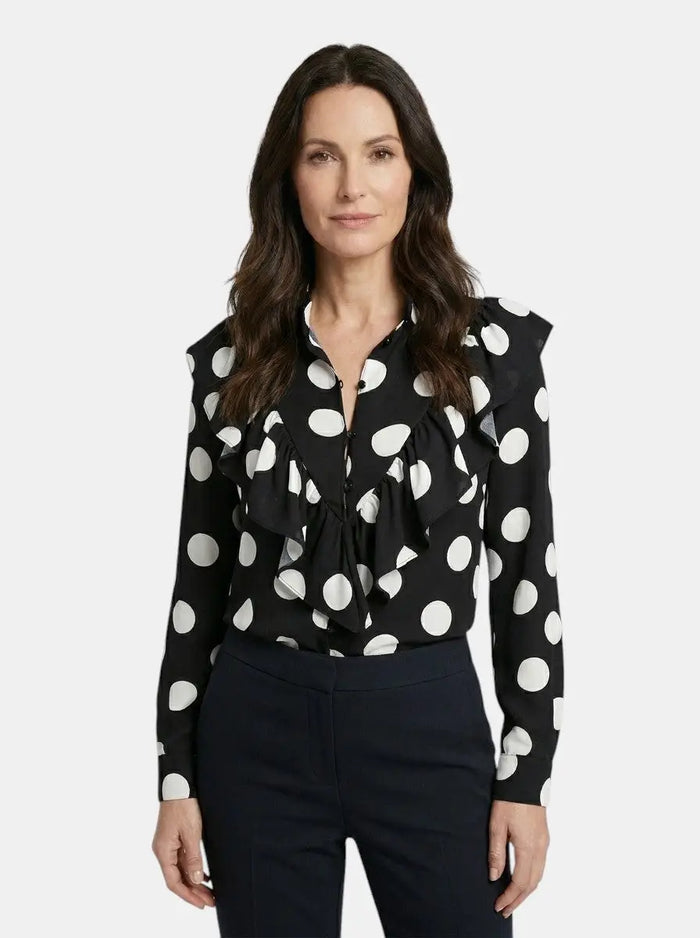 Women's leopard print long sleeve blouse by LondonLaneStore featuring stylish, elegant design suitable for all seasons.
