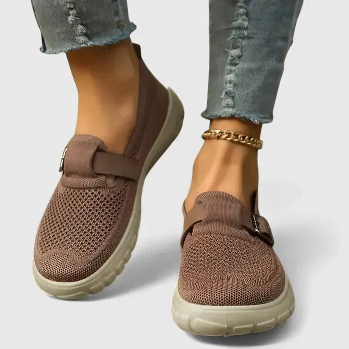 Women’s black leather ergonomic loafers by LondonLaneStore, slip-on orthopedic shoes with arch support and comfortable design.