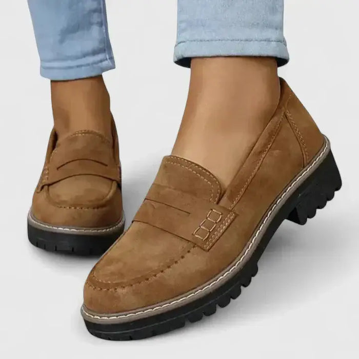 Women’s ergonomic leather loafers by LondonLaneStore, featuring slip-on design and classic style, perfect for comfortable everyday wear.