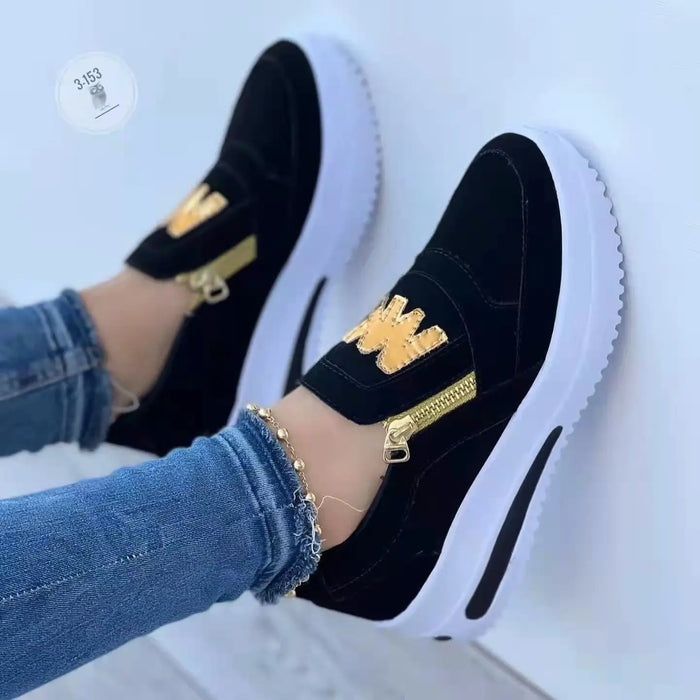Women’s fabric slip-on sneakers by LondonLaneStore, stylish chic casual orthopedic footwear with comfortable design.
