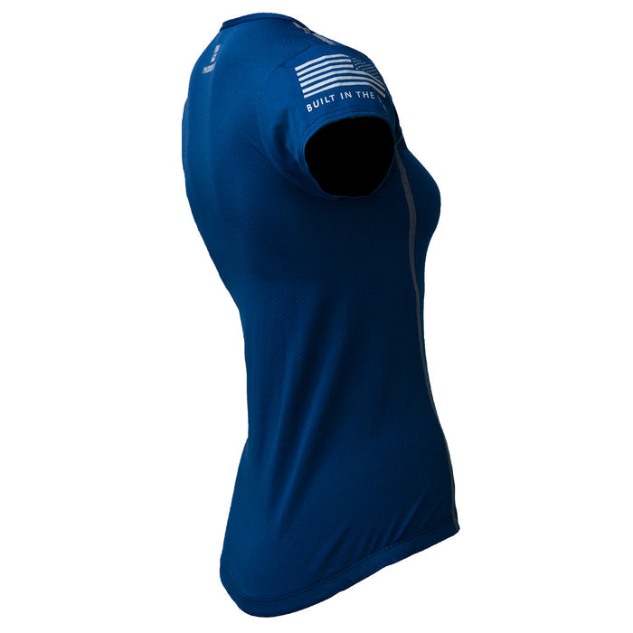 Mudgear Women’s Fitted Performance Shirt - Short Sleeve (Black) - fitness racing