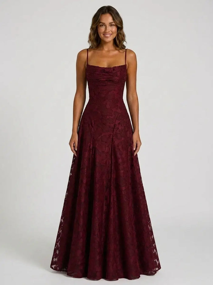Elegant floral brocade maxi dress for women by LondonLaneStore, featuring a structured formal evening gown design.