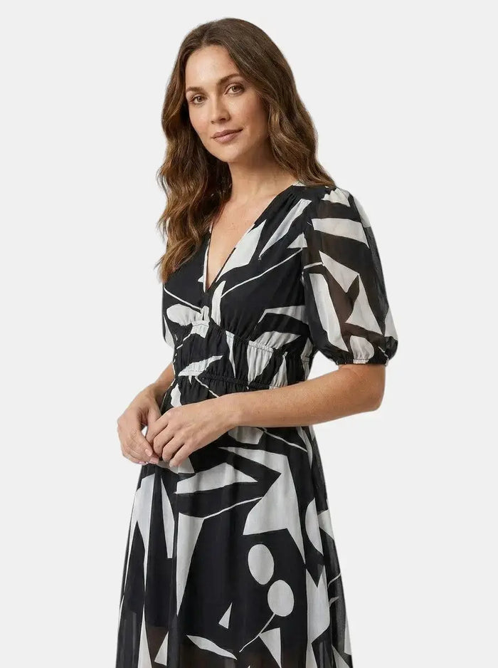 Lightweight women's floral midi dress by LondonLaneStore, featuring romantic summer style with a flowy, feminine design.