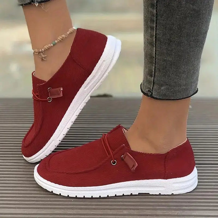 Women’s high-quality fabric orthopedic slip-on shoes from LondonLaneStore, featuring a comfortable and chic design.