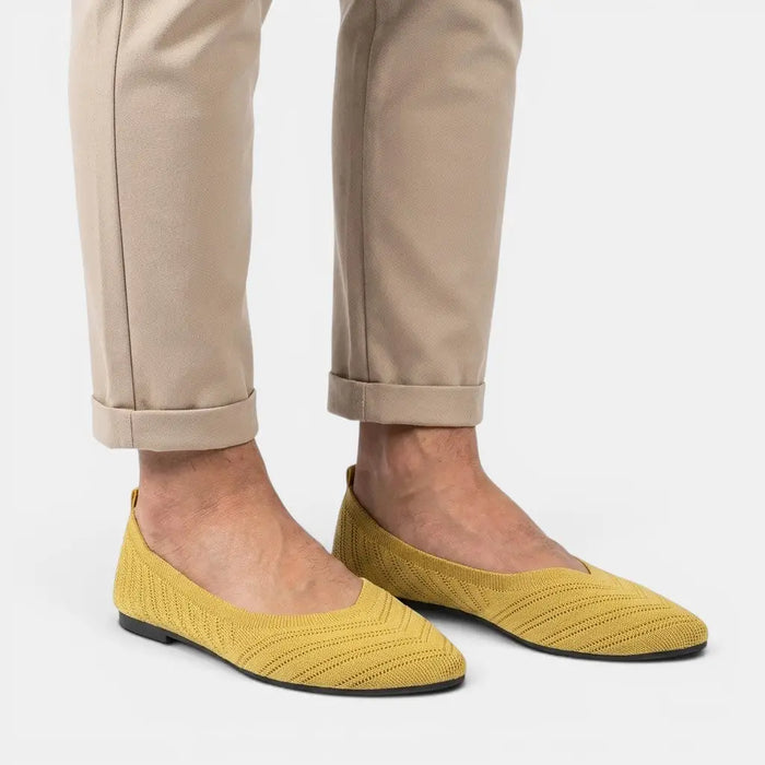 Women's high-quality PU flat shoes with square toes, stylish and casual orthopedic footwear from LondonLaneStore.