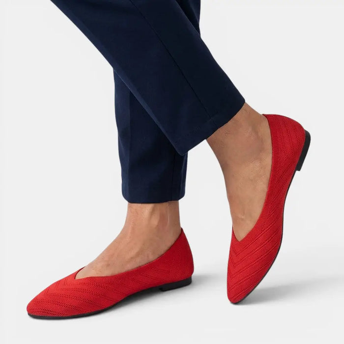 Women's high-quality PU flat shoes with stylish square toe design, casual orthopedic footwear by LondonLaneStore.