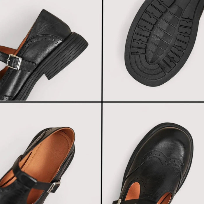 Women's leather Mary Jane shoes from LondonLaneStore, supportive and supportive orthopedic footwear with classic style.