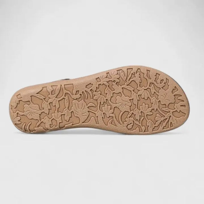 Women's leather orthopedic sandals with open-toe design, featuring comfortable summer footwear from LondonLaneStore.