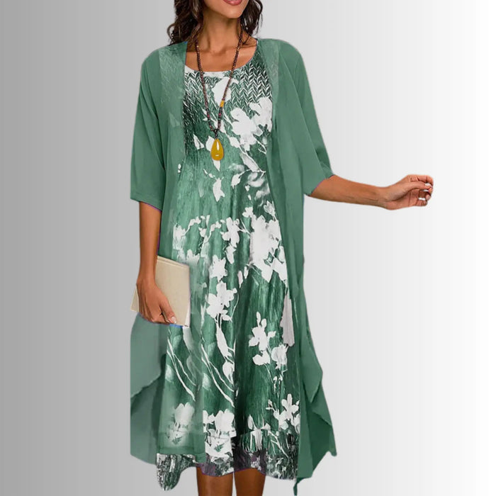 Women's lightweight polyester 2-piece summer dress set with a breezy, relaxed fit, perfect for warm weather.