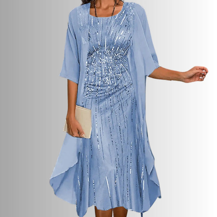 Women's lightweight polyester 2-piece summer dress set with a breezy, relaxed fit, perfect for warm weather.